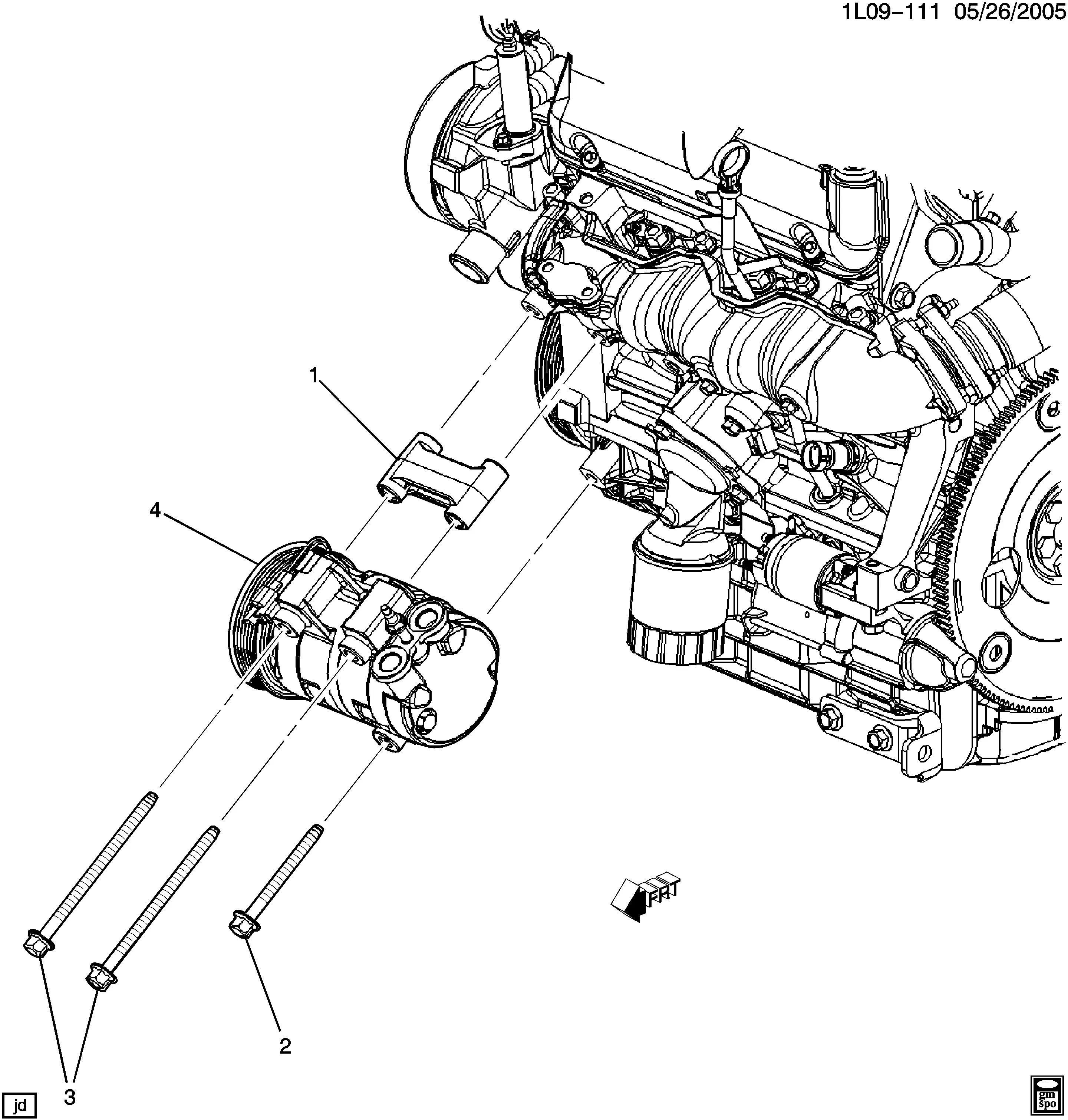 A/C compressor mounting diagram