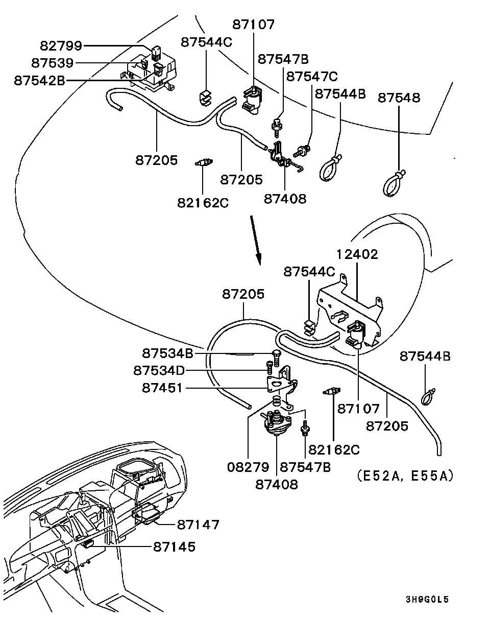 A / C condenser, piping 2 diagram