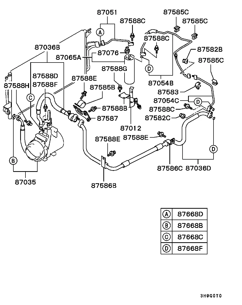 A/C piping system diagram