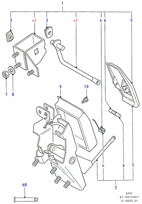 Accelerator control linkage diagram