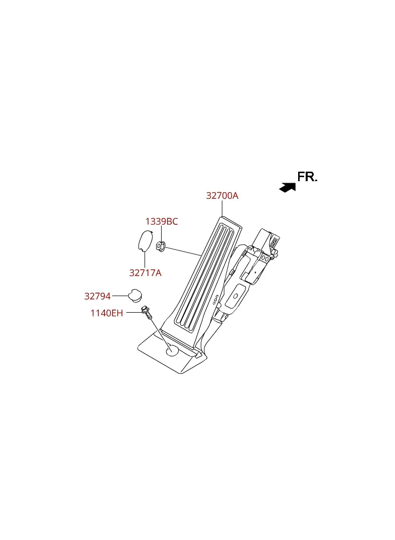 Accelerator pedal diagram