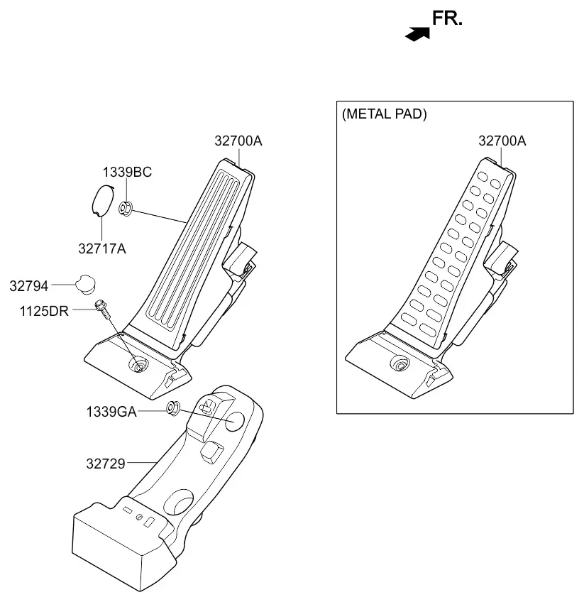 Accelerator pedal diagram