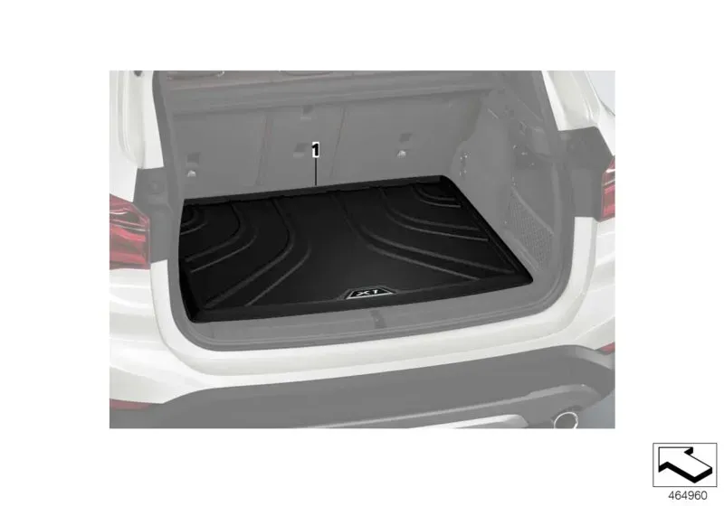Luggage compartment mat diagram