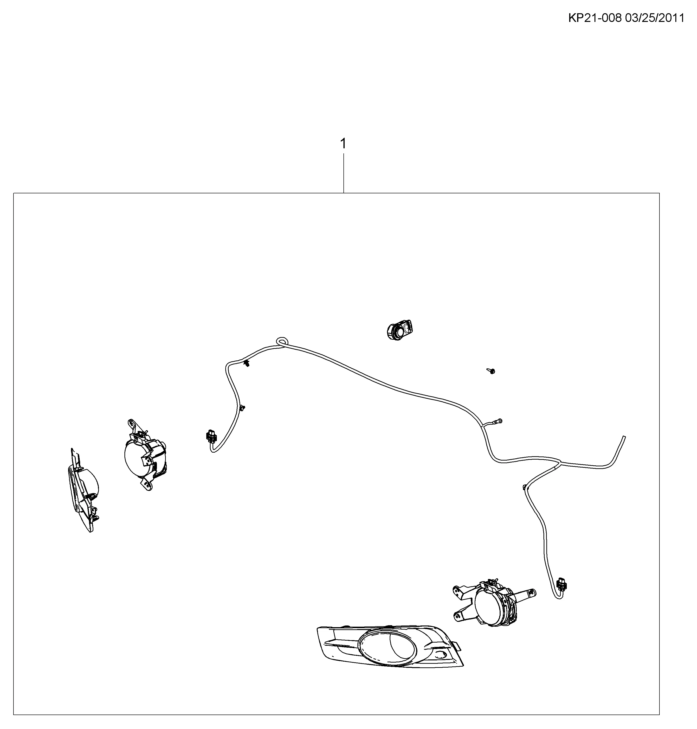 Front fog lamp kit diagram