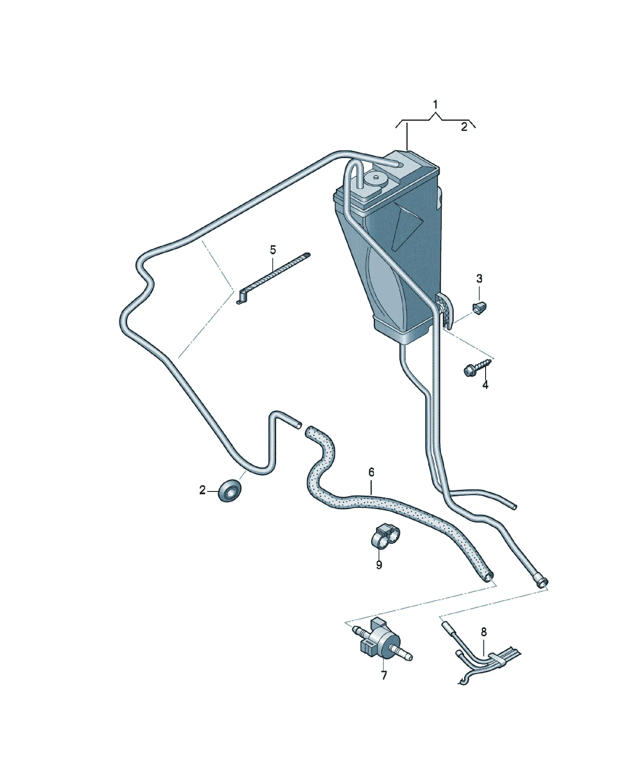 Fuel vapor recovery system diagram