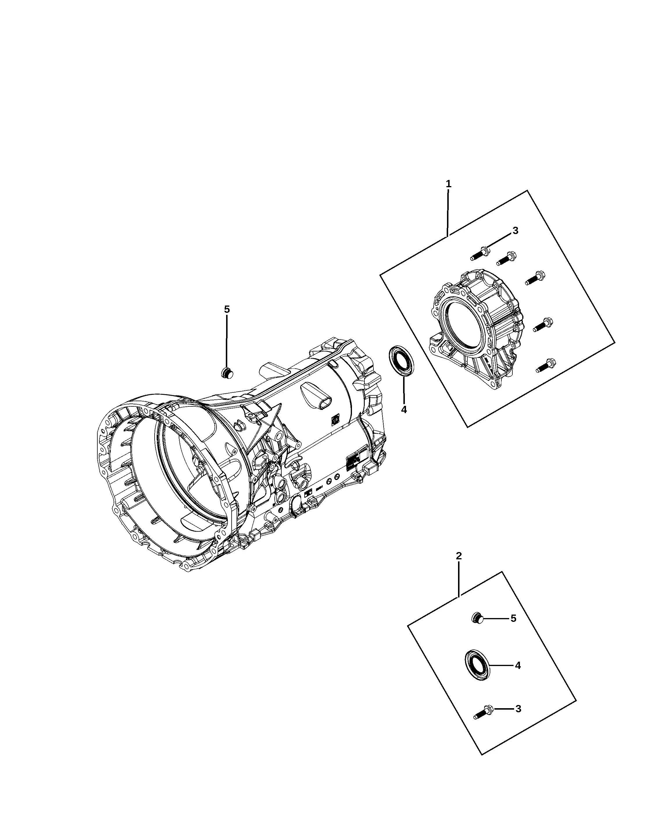 Transfer case adapter diagram