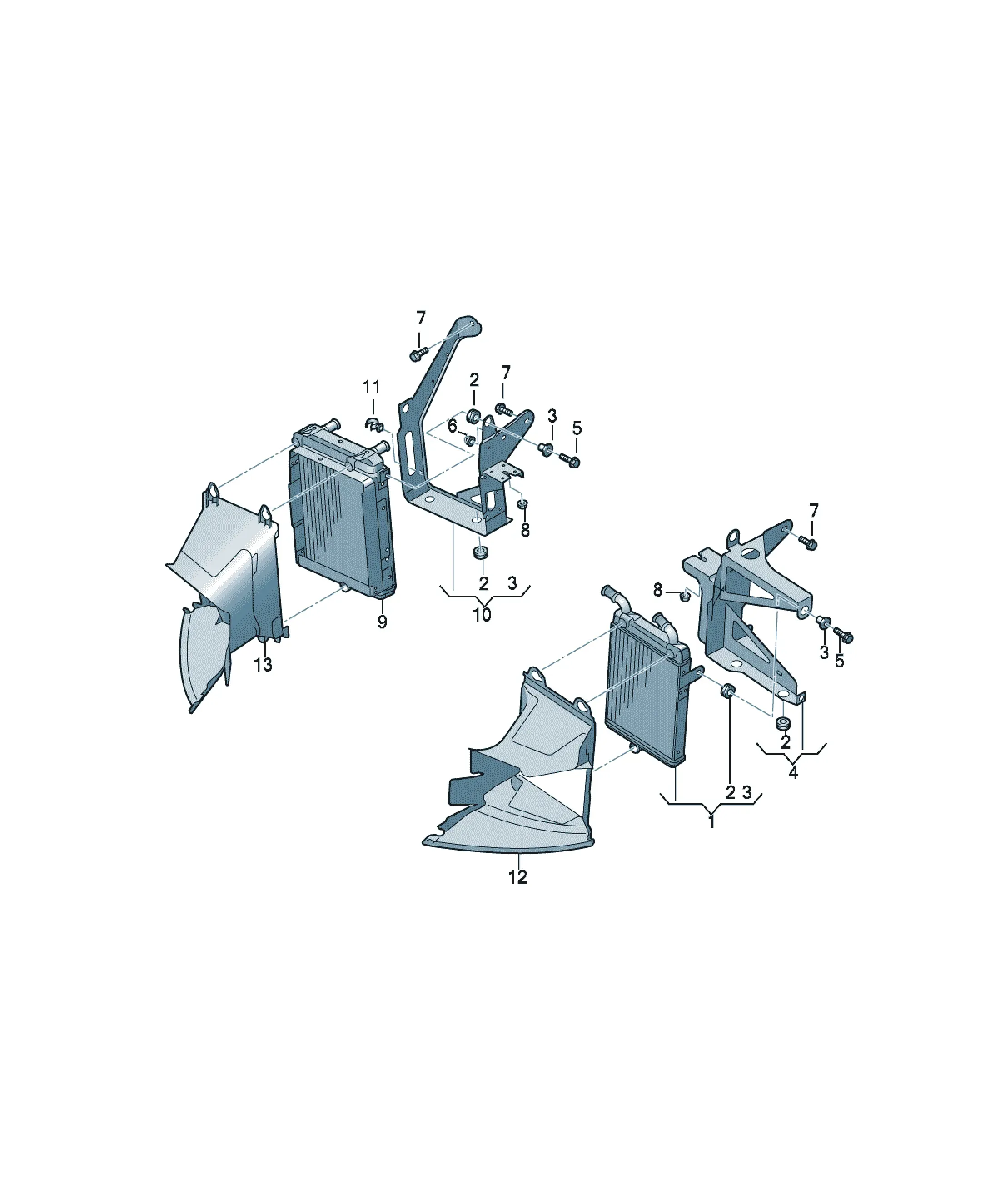 Additional coolant radiator diagram