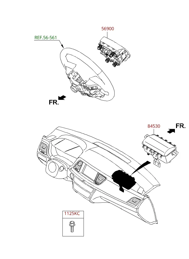Air bags diagram