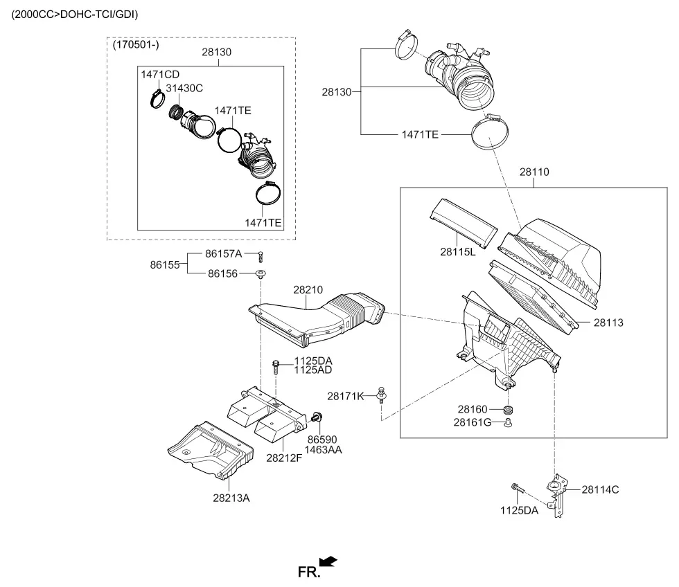 Air cleaner diagram