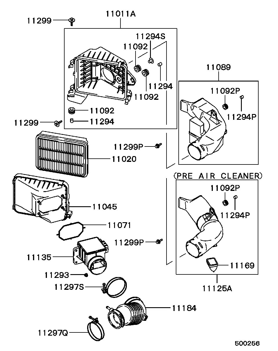 Air cleaner diagram
