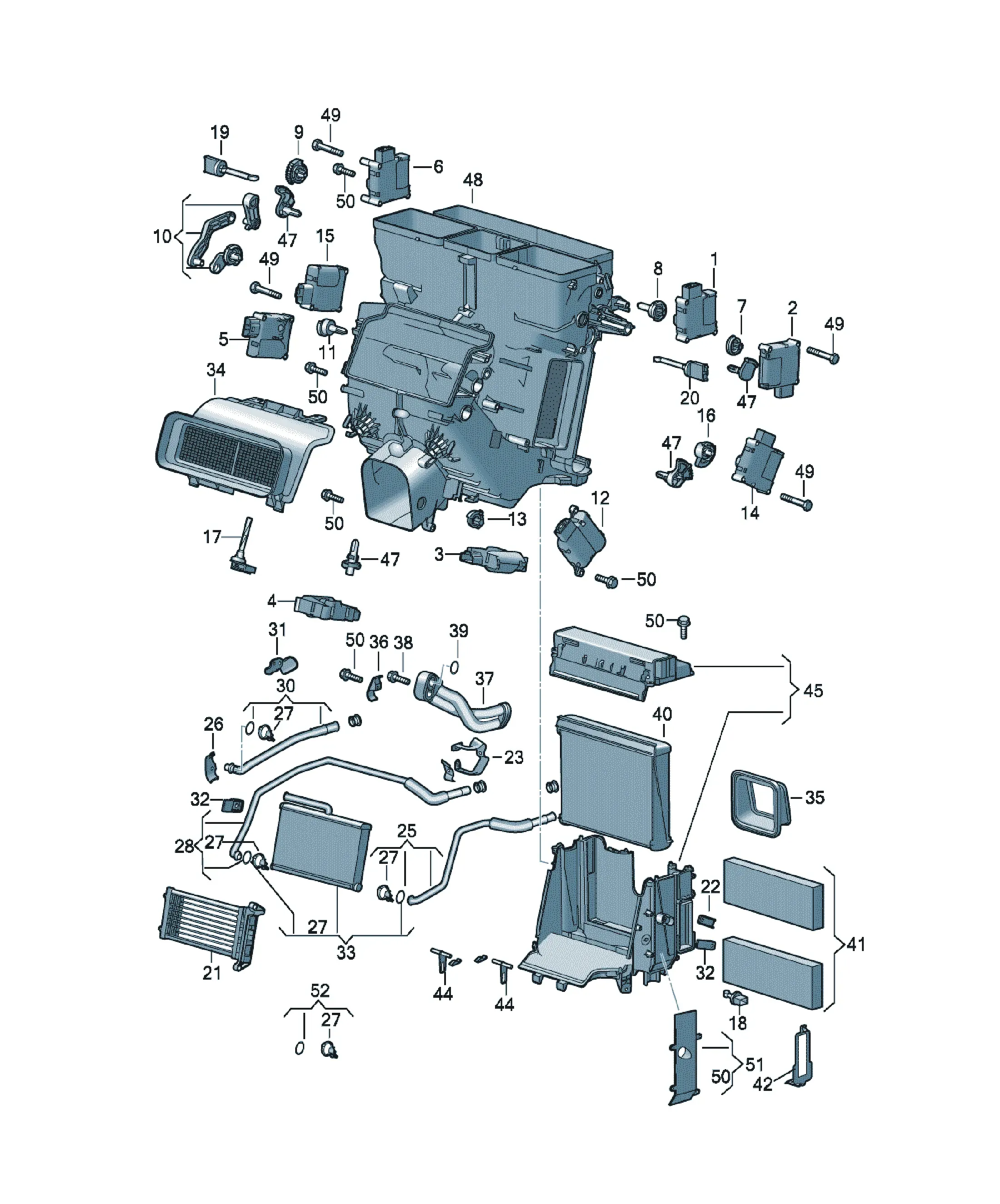 Air distribution housing diagram