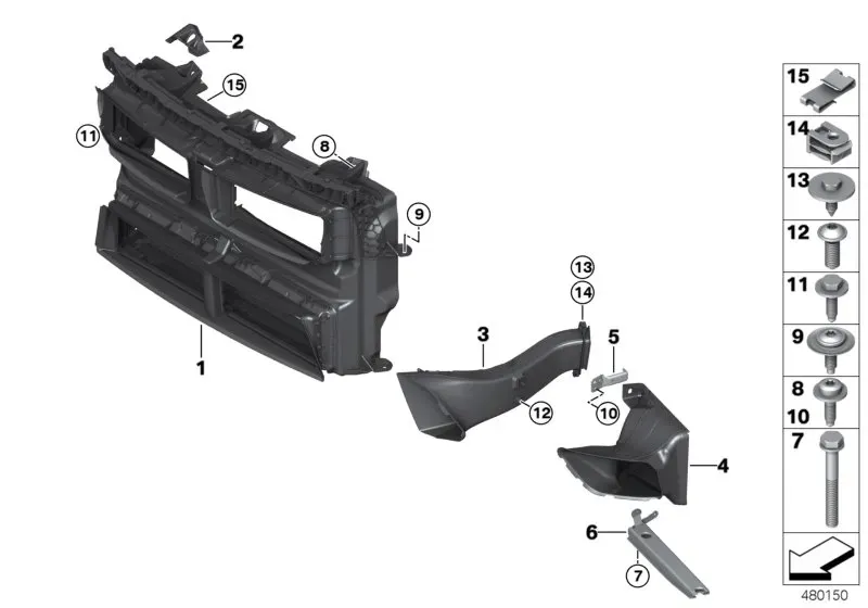 Air duct with flaps diagram