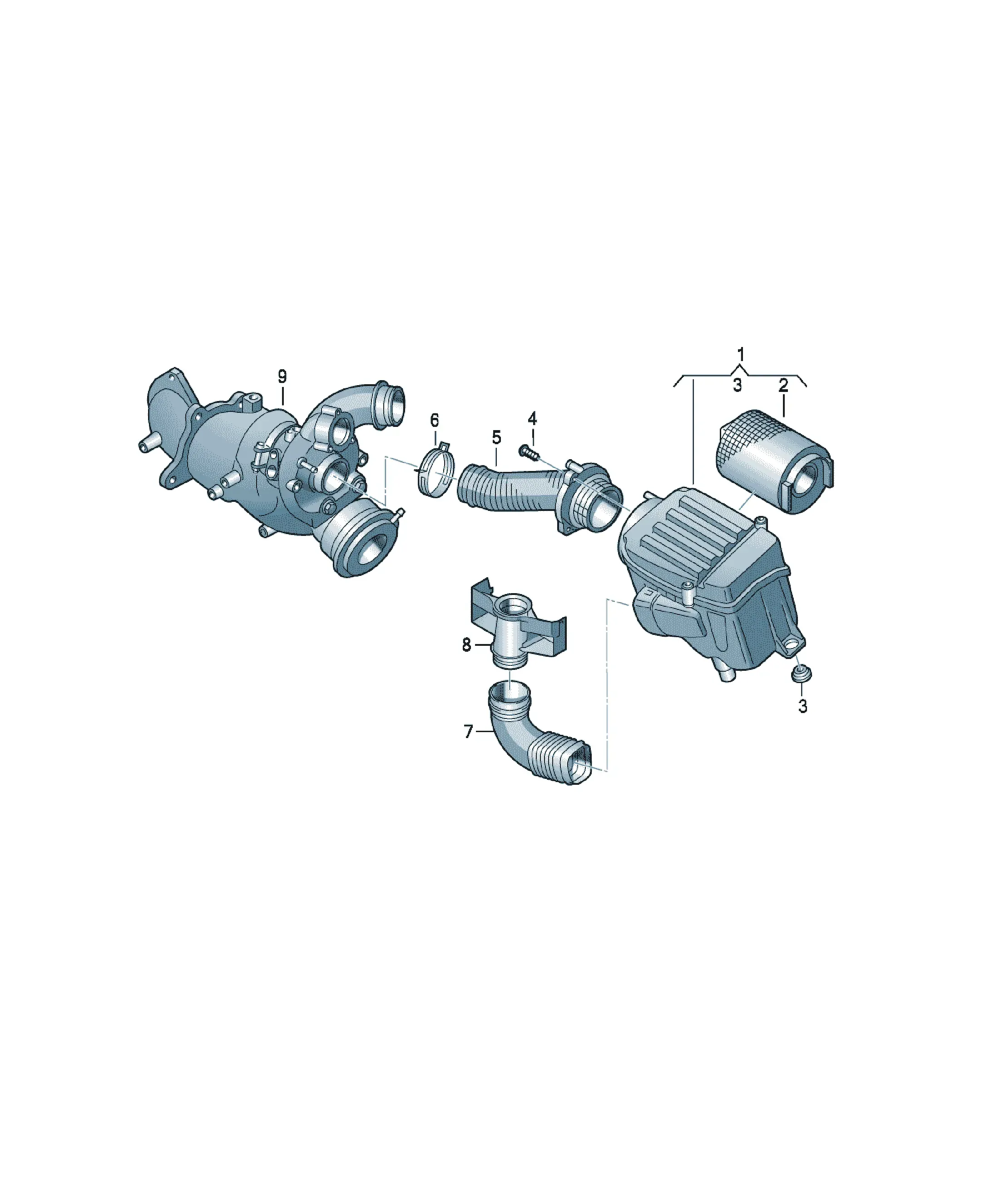Air filter diagram