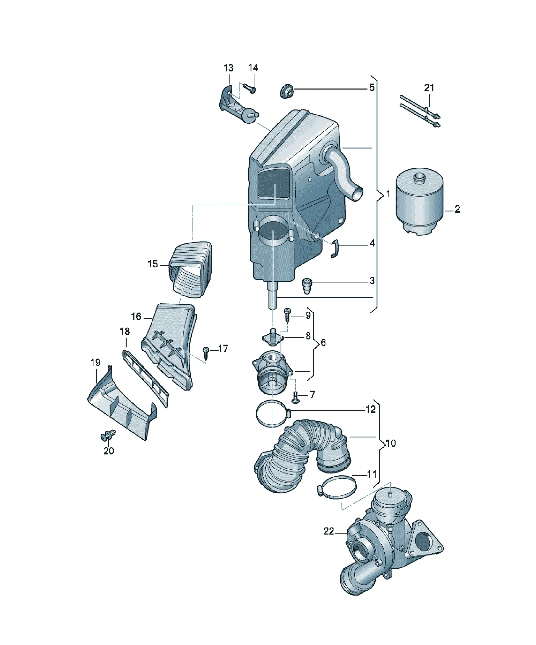 Air intake system diagram