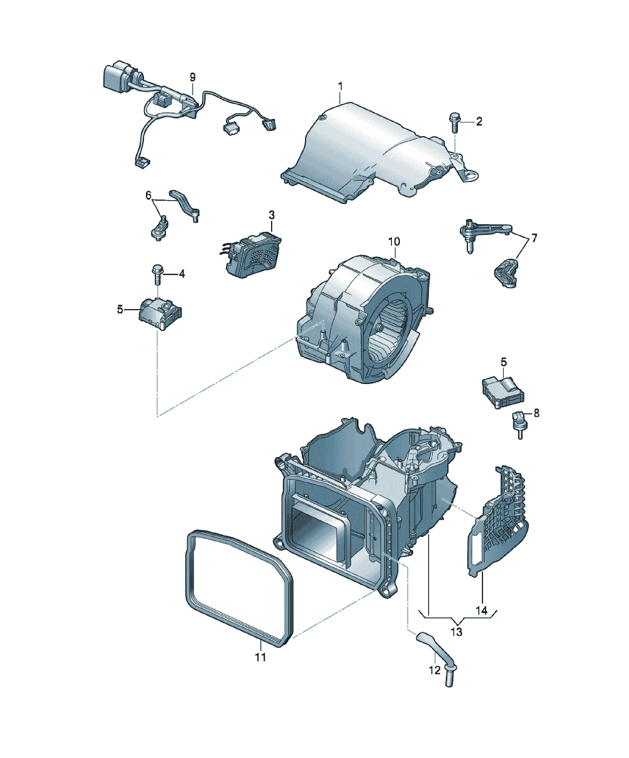 HVAC air intake unit diagram