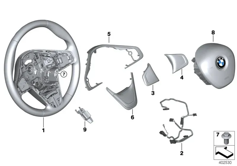 Sports steering wheel diagram