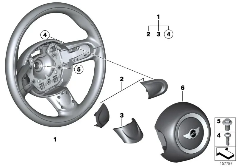 Sports steering wheel diagram