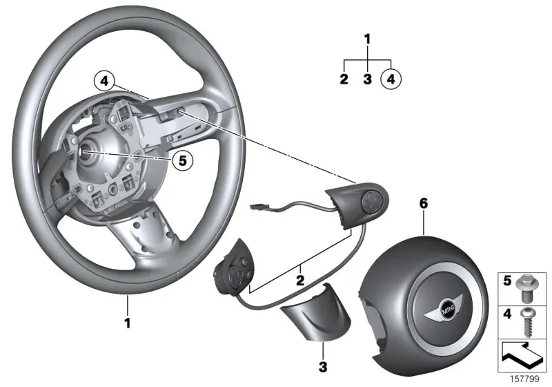 Sports steering wheel diagram