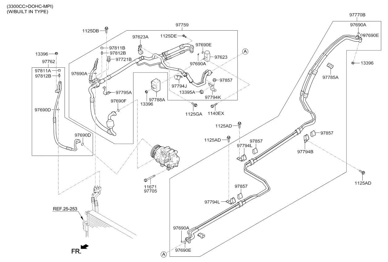 Air conditioning compressor diagram