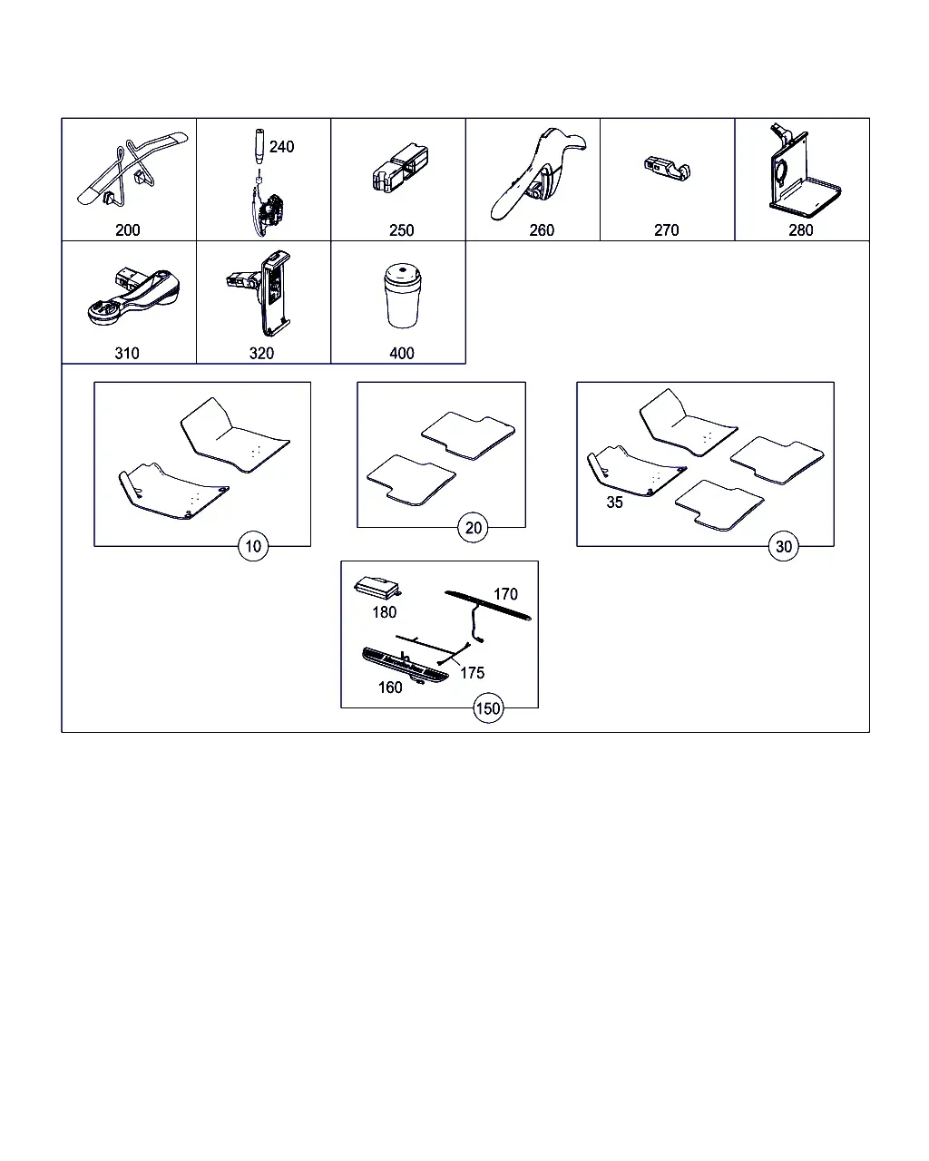 Interior accessories diagram