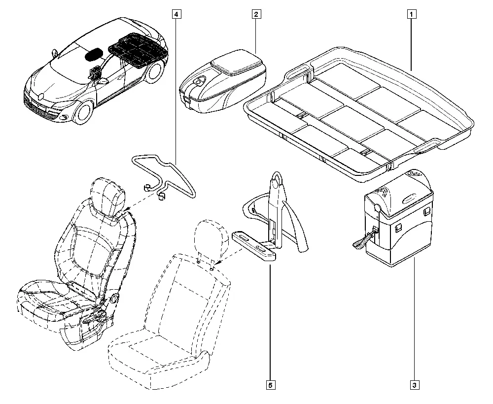 Interior accessories diagram