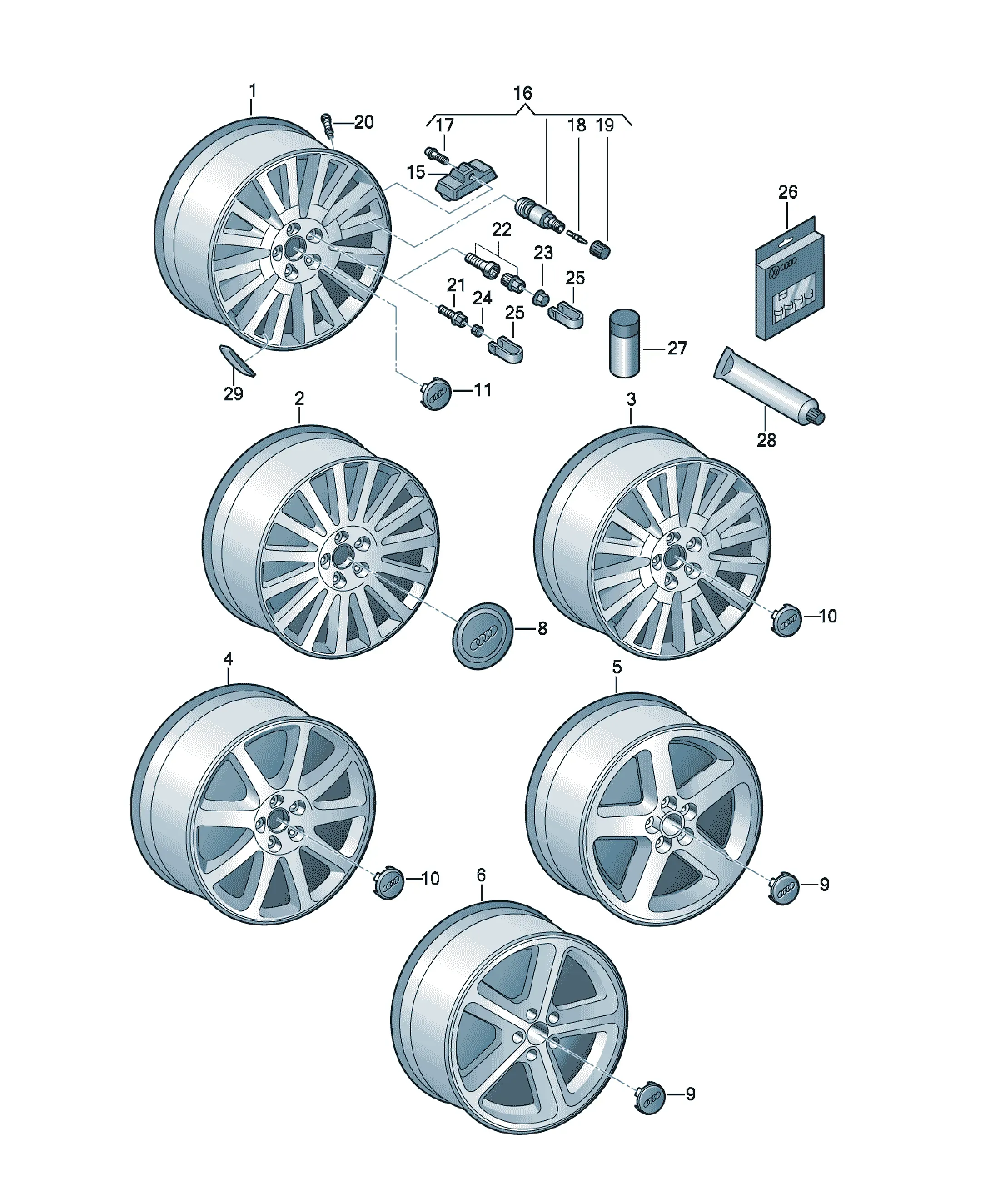 Wheel rim diagram