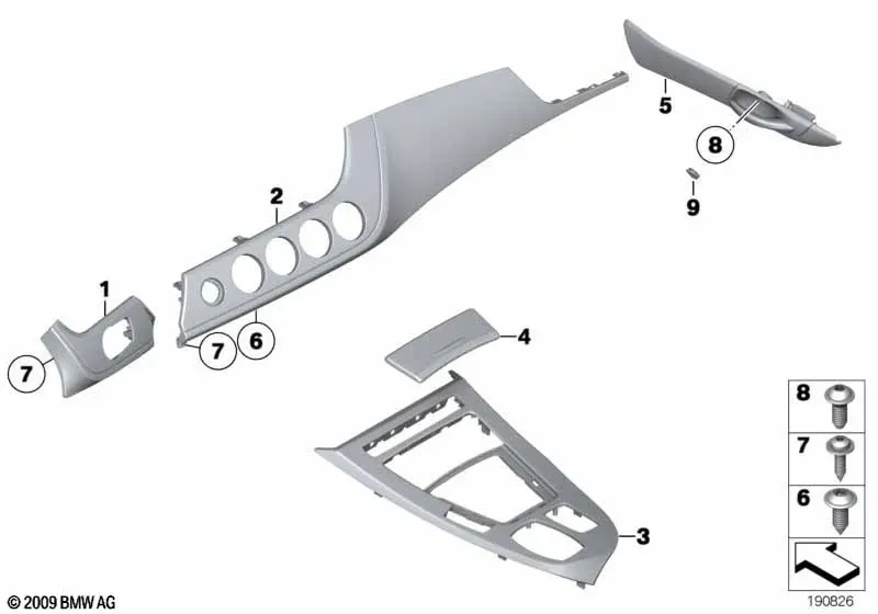 Interior trim diagram