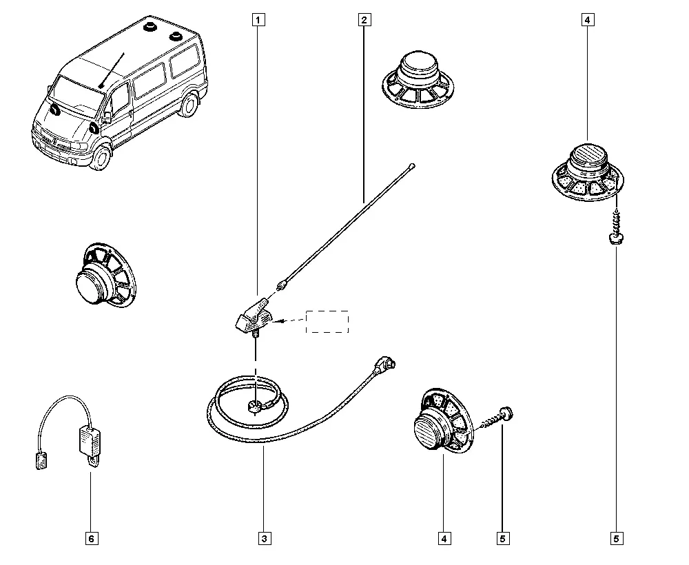 Antenna and audio system diagram