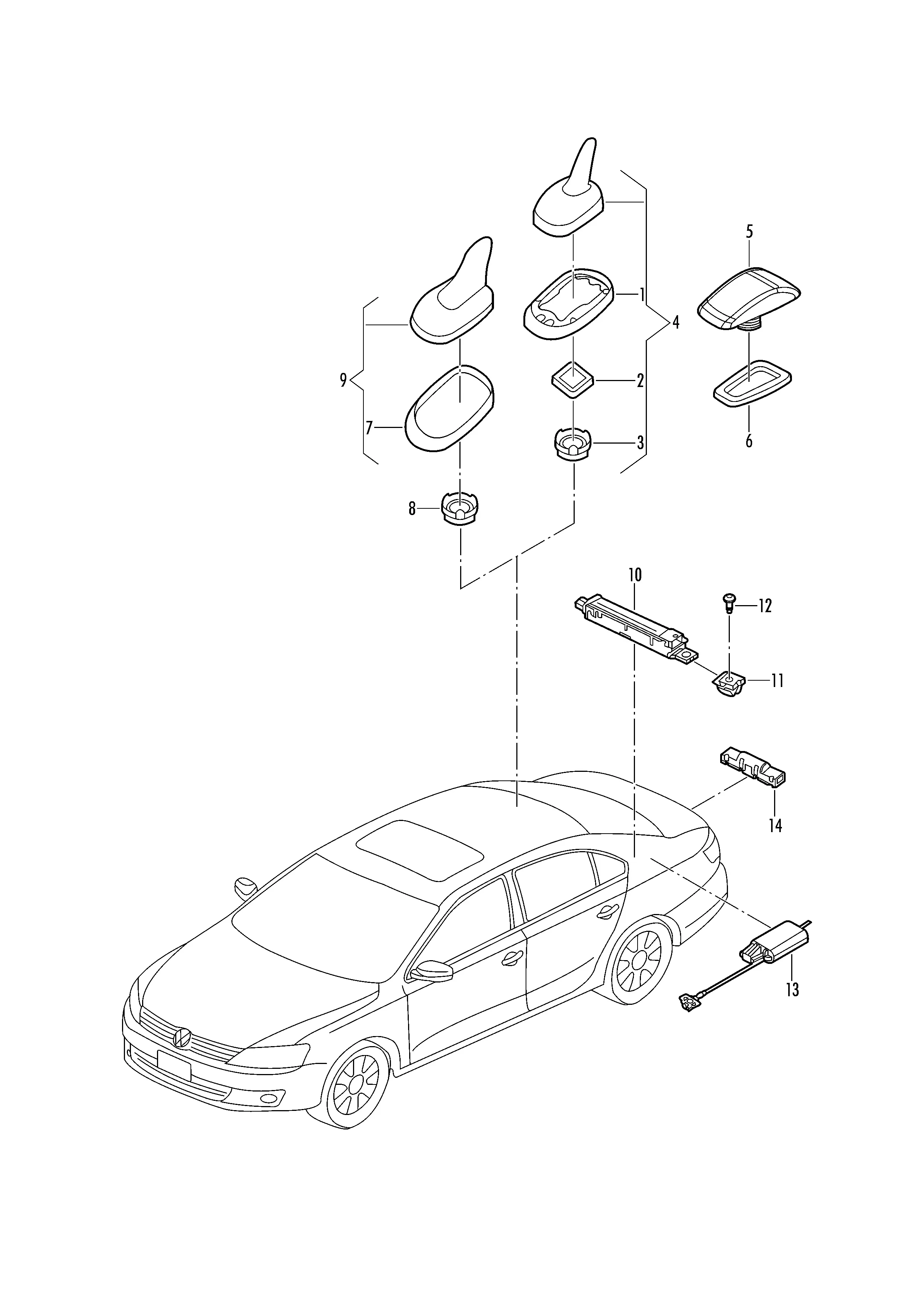 Roof antenna diagram