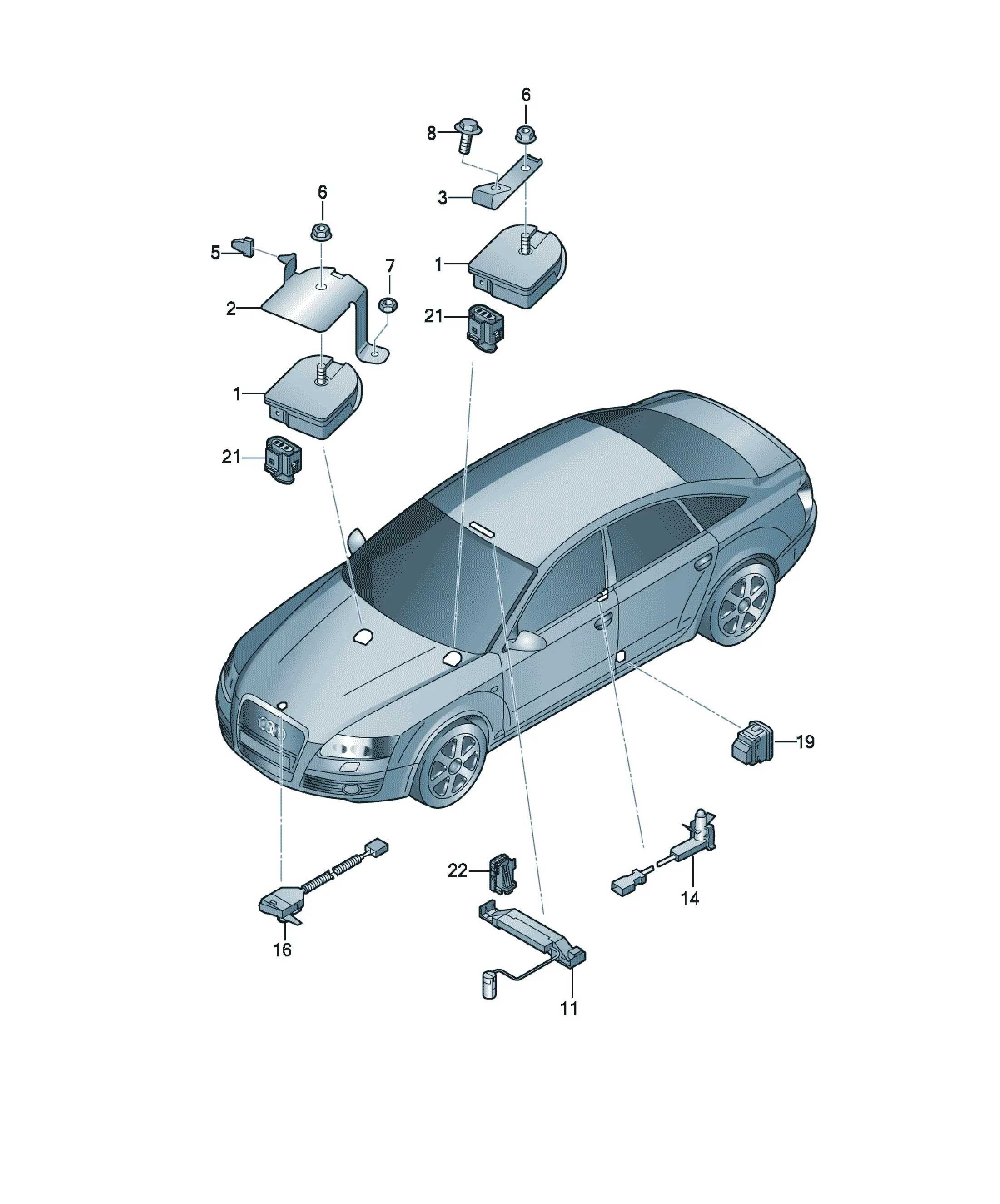 Anti-theft alarm system diagram