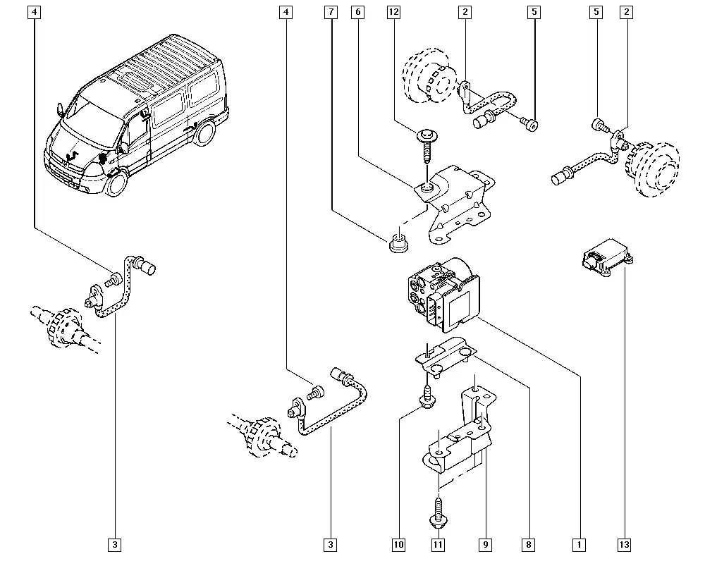 Anti-lock braking system diagram