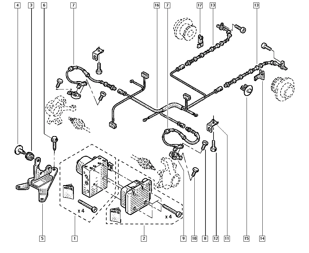 Anti-lock braking system diagram