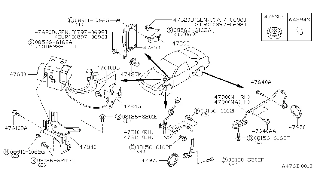 Anti-lock braking system diagram