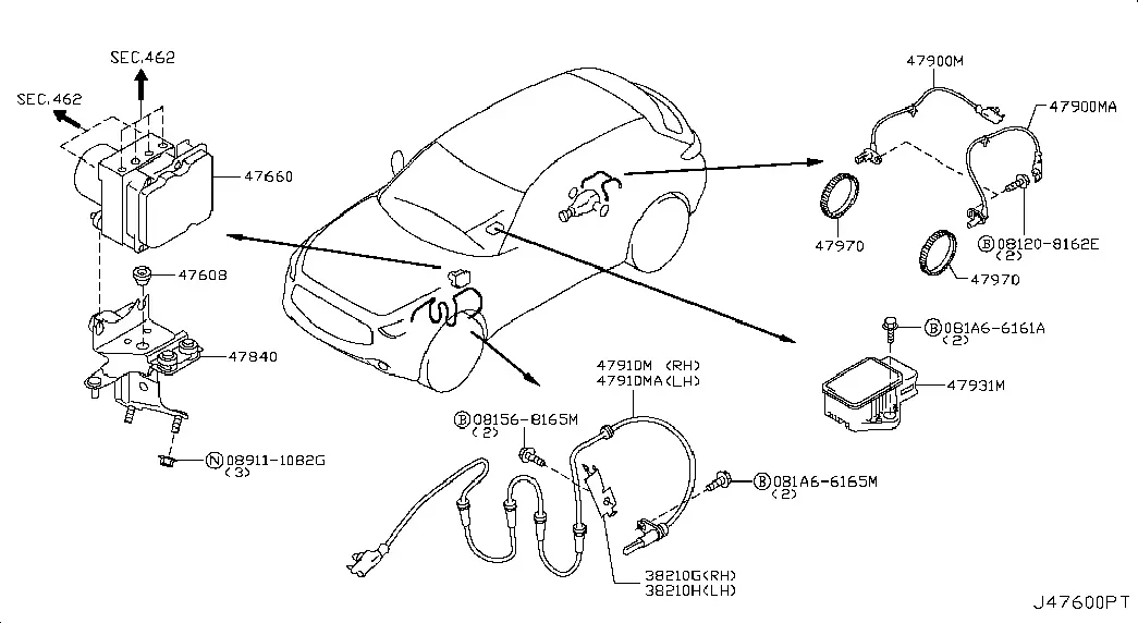 Anti-lock braking system diagram