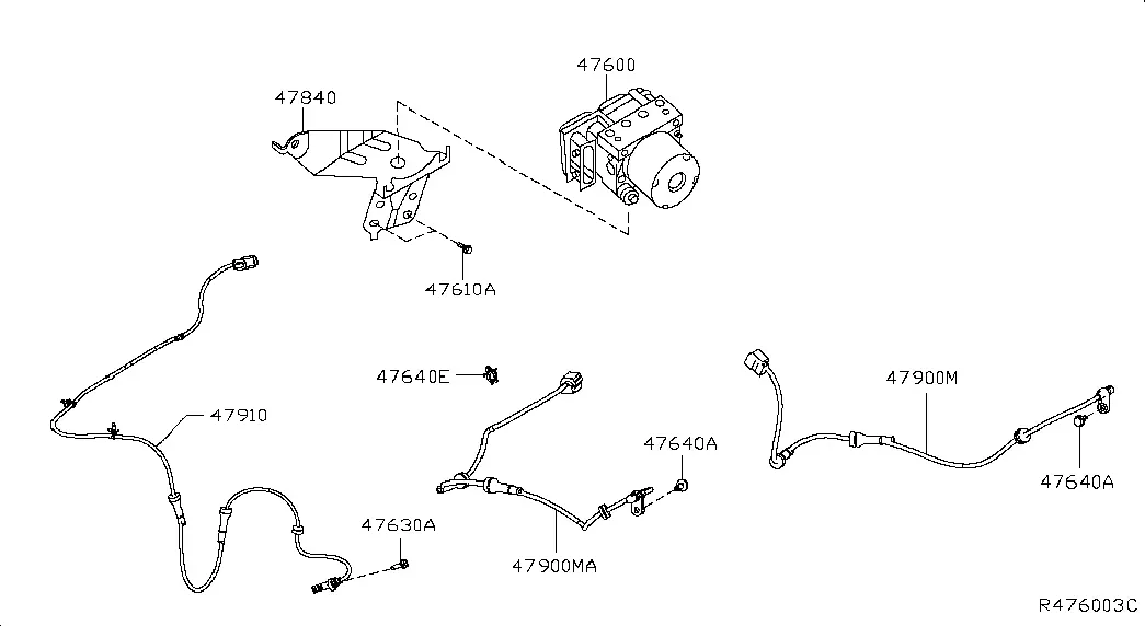 Anti-lock braking system diagram
