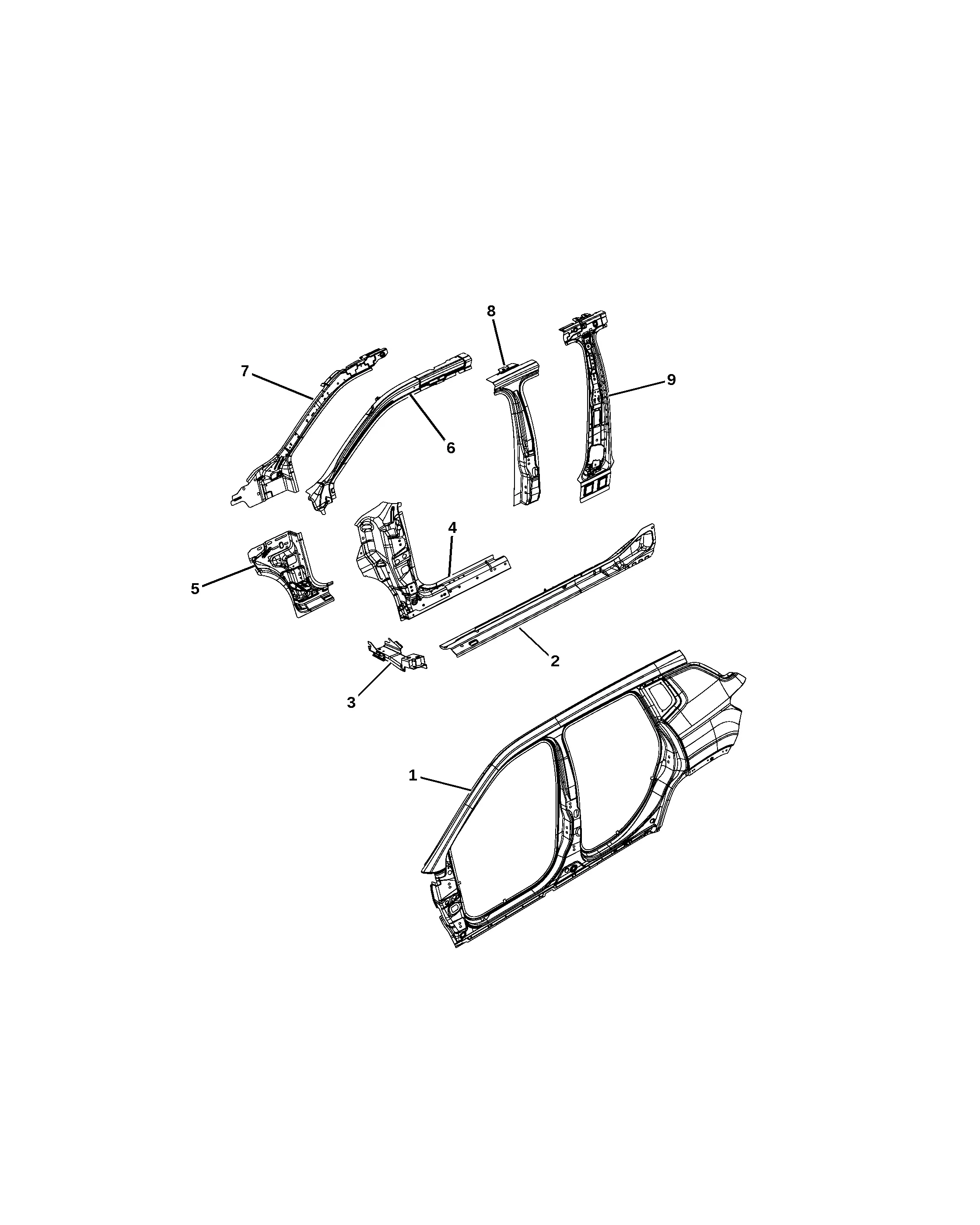 Body side panel diagram