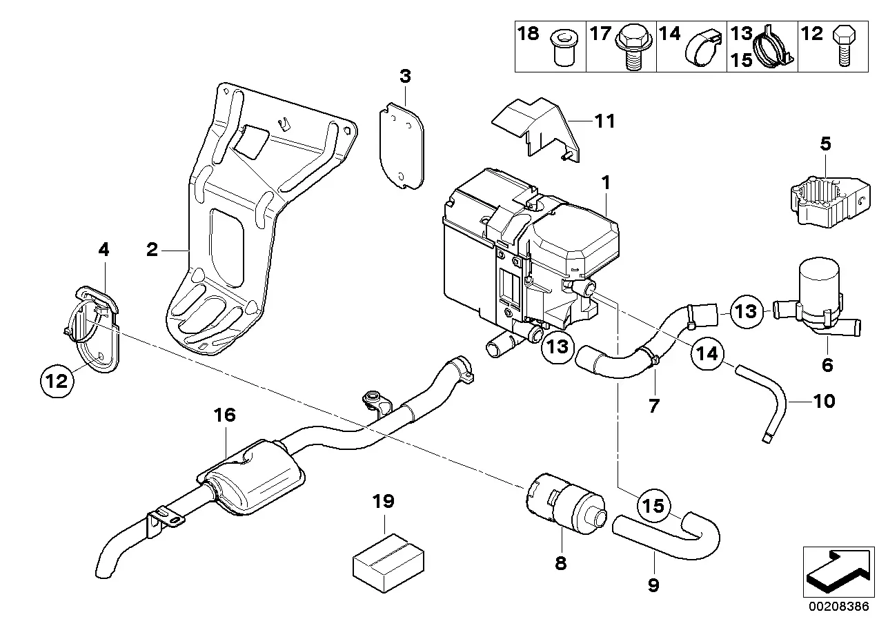 Auxiliary heater diagram