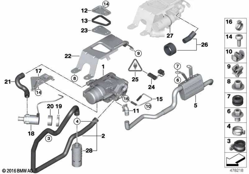 Auxiliary heating system diagram