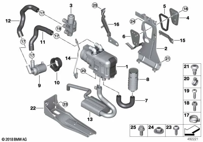 Auxiliary heating system diagram