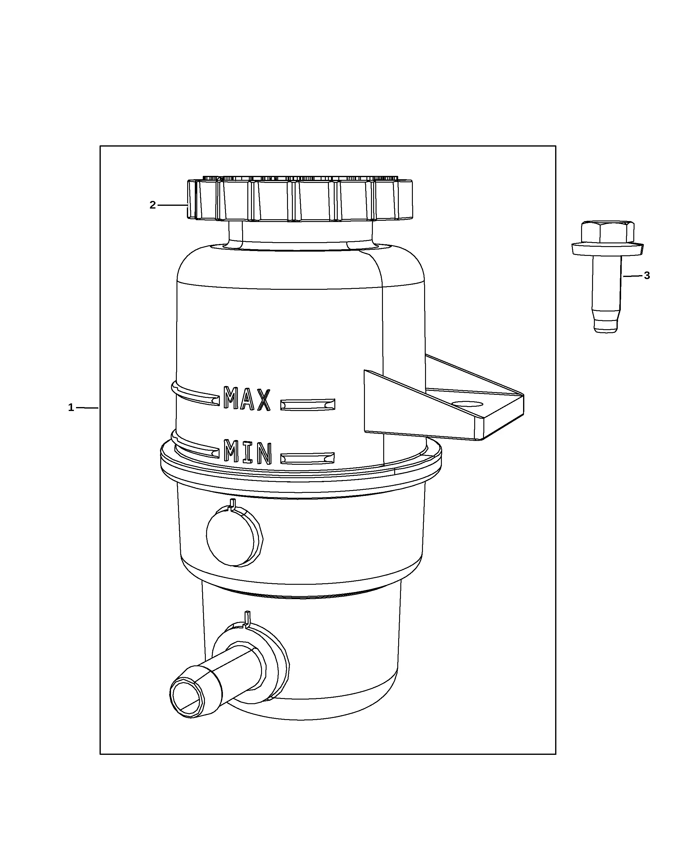 Power steering reservoir diagram