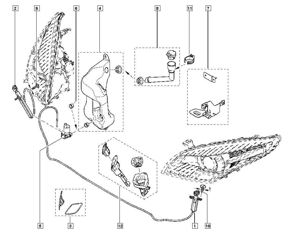 Washer fluid reservoir diagram