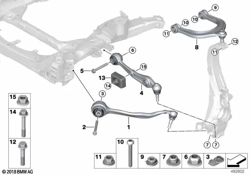 Front suspension diagram