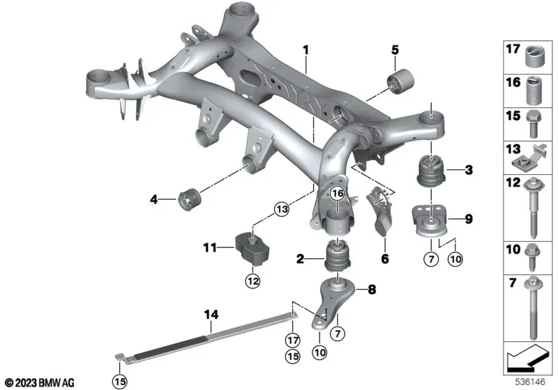 Rear suspension diagram