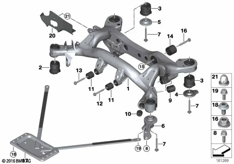 Rear axle beam diagram