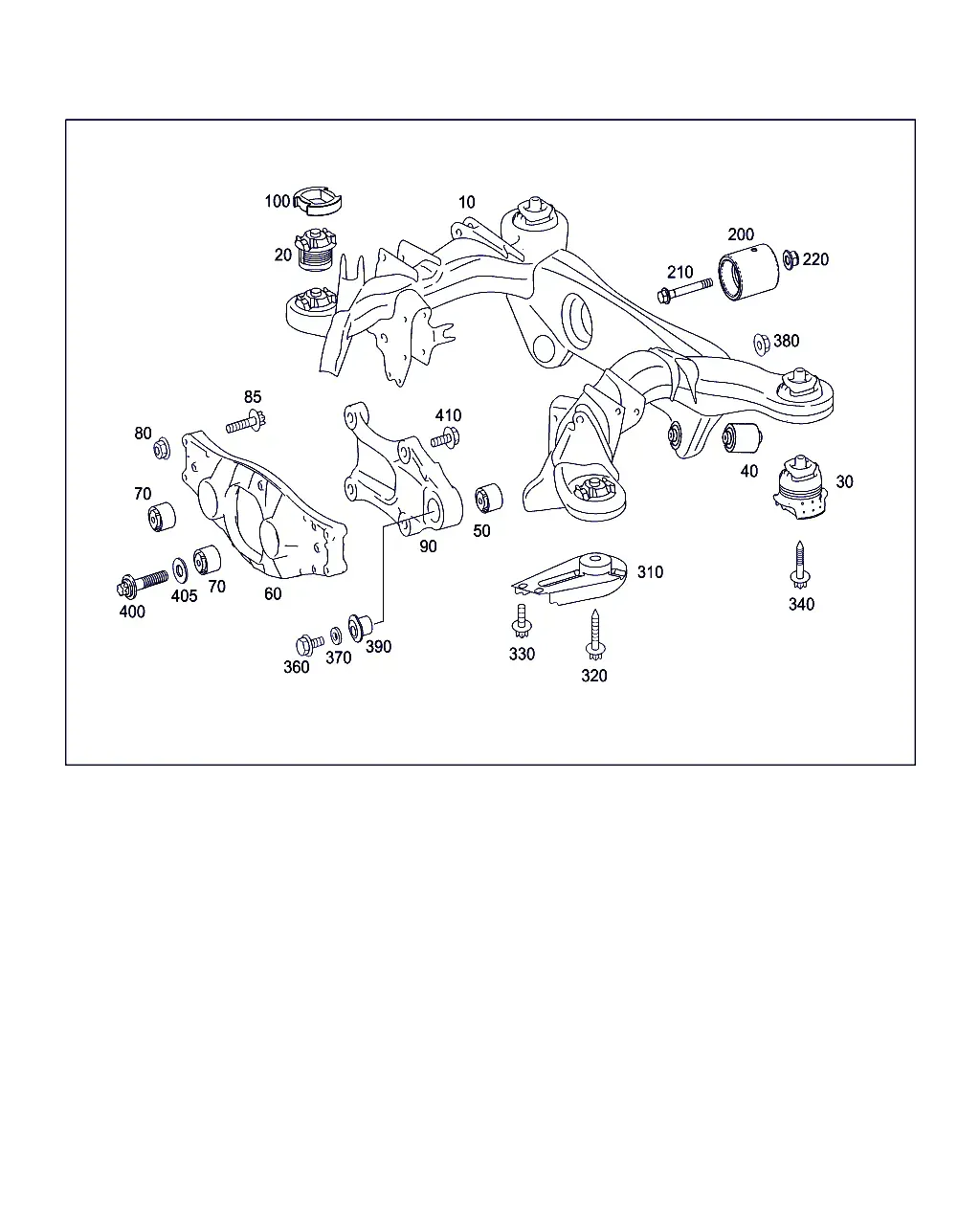 Rear axle beam diagram