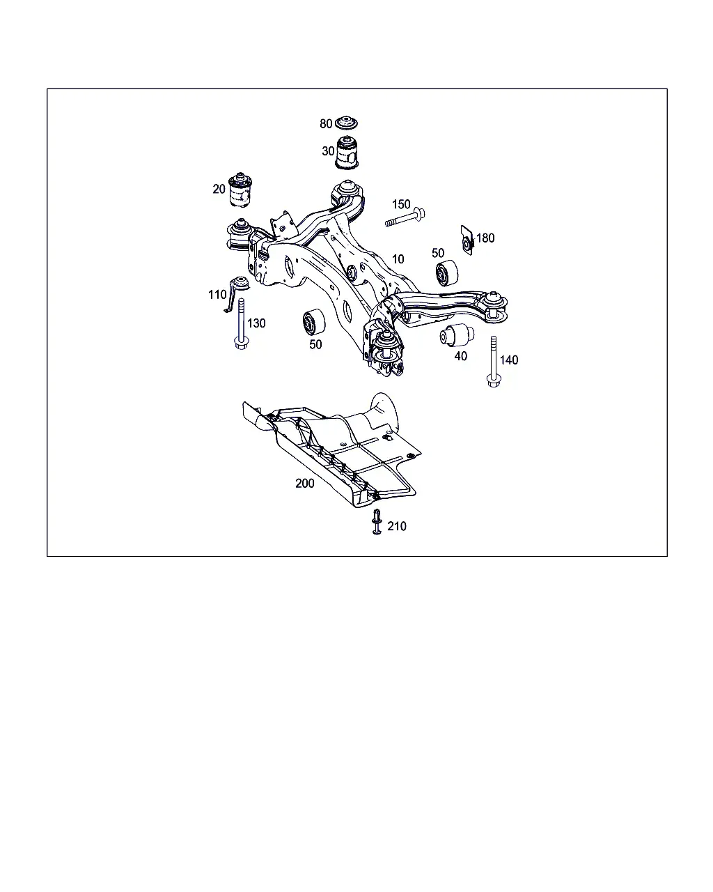 Rear axle beam diagram