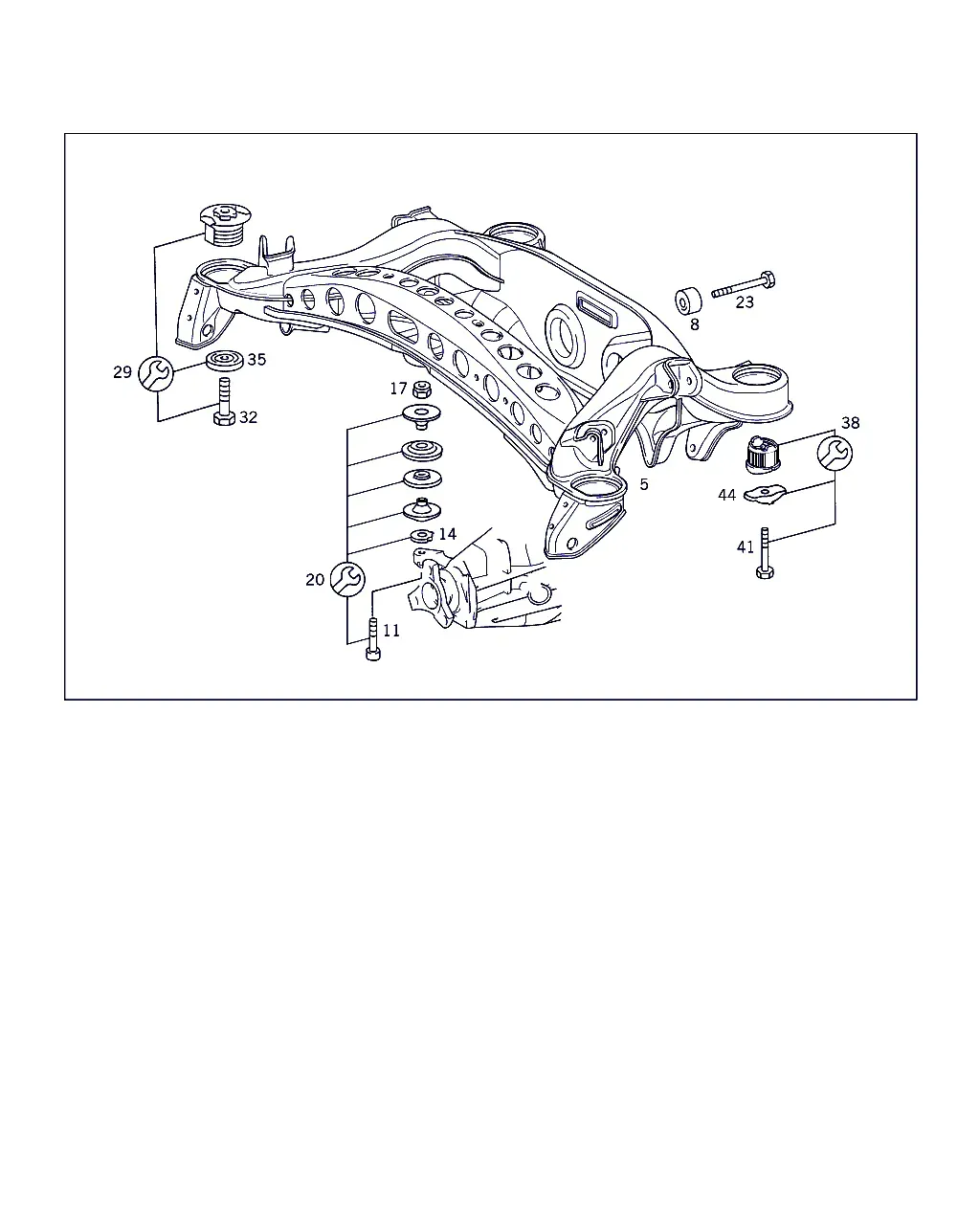 Rear axle beam diagram