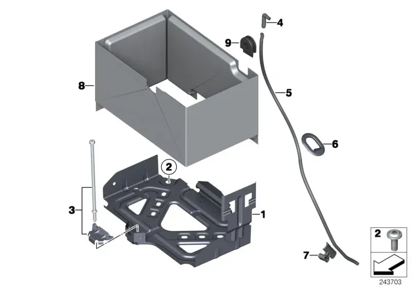 Battery mounting diagram