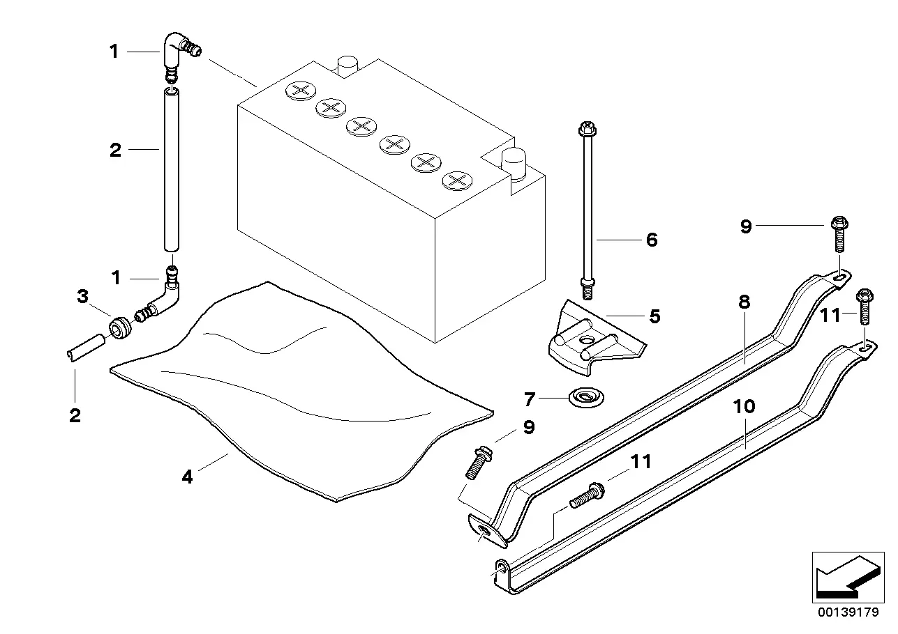 Battery mounting diagram