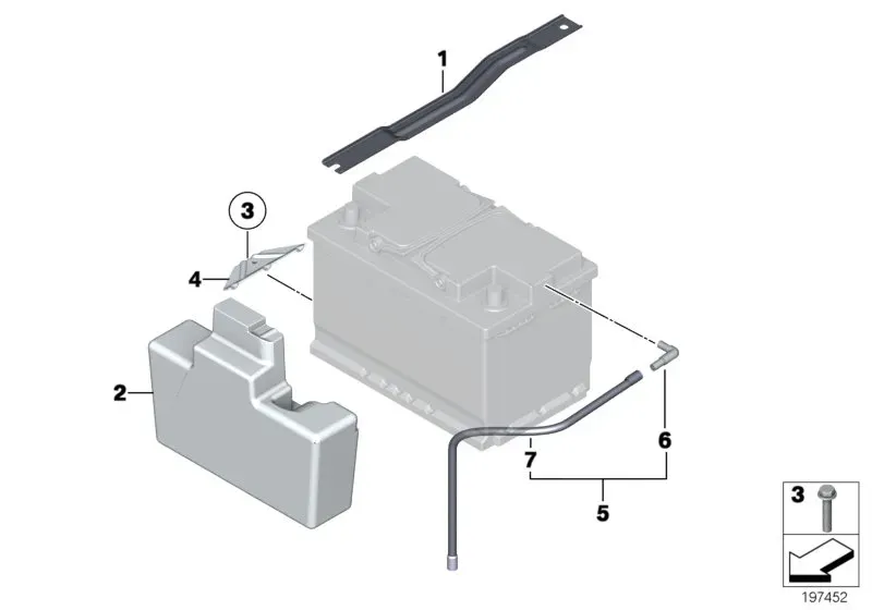 Battery mounting diagram